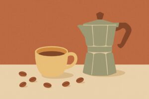 Ilustración de café — Aromas de Té