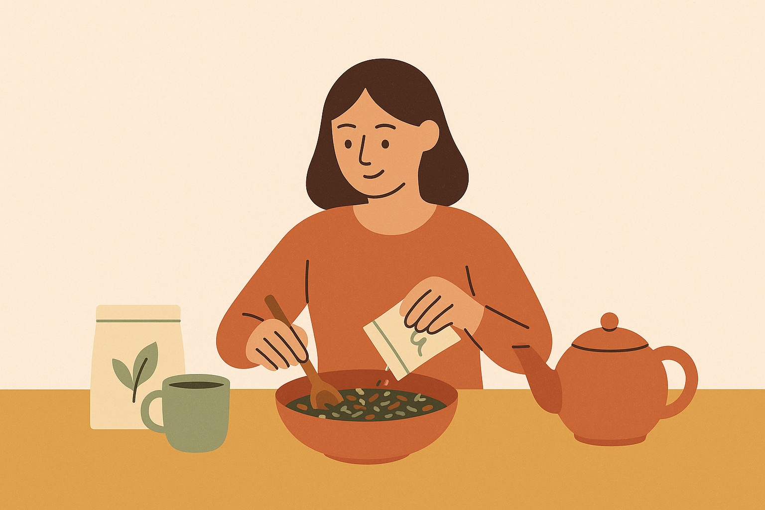 Ilustración: Cómo preparar un blend de té casero