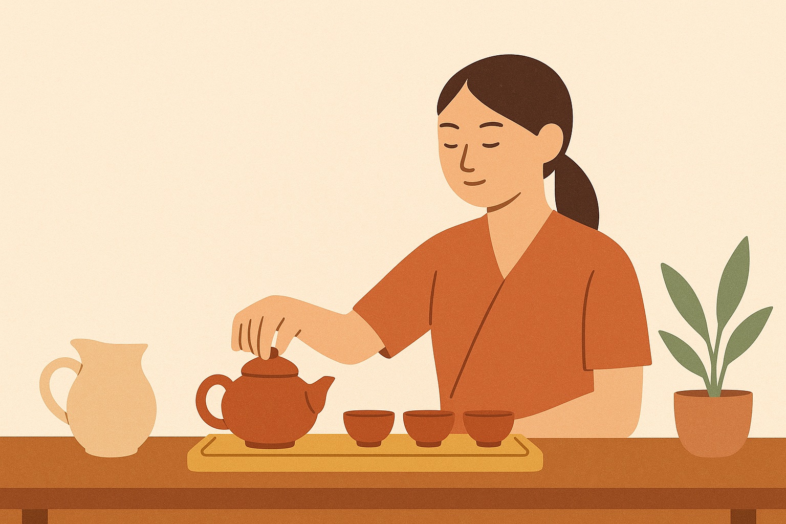 Ilustración: La cérémonie du thé chinoise : Gong Fu Cha