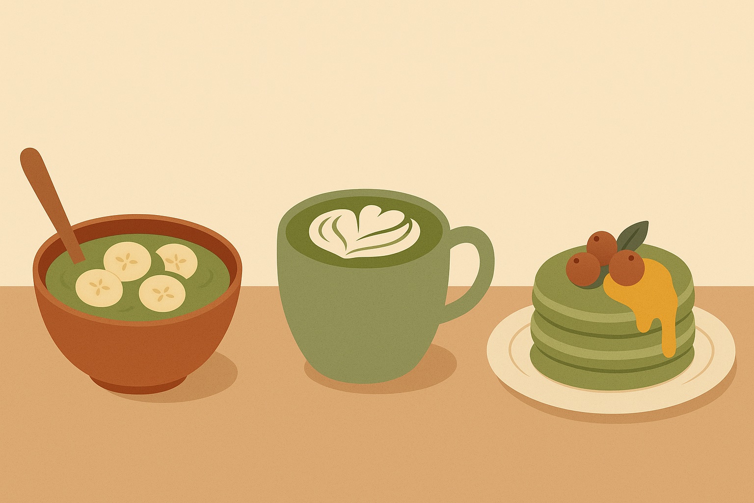 Ilustración: 3 recetas saludables con té matcha para el desayuno