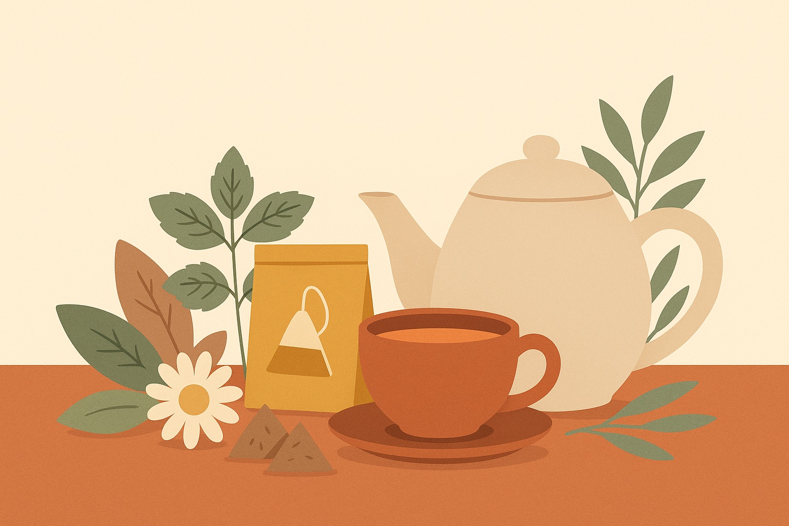 Ilustración: Tés e infusiones para tratar la diarrea