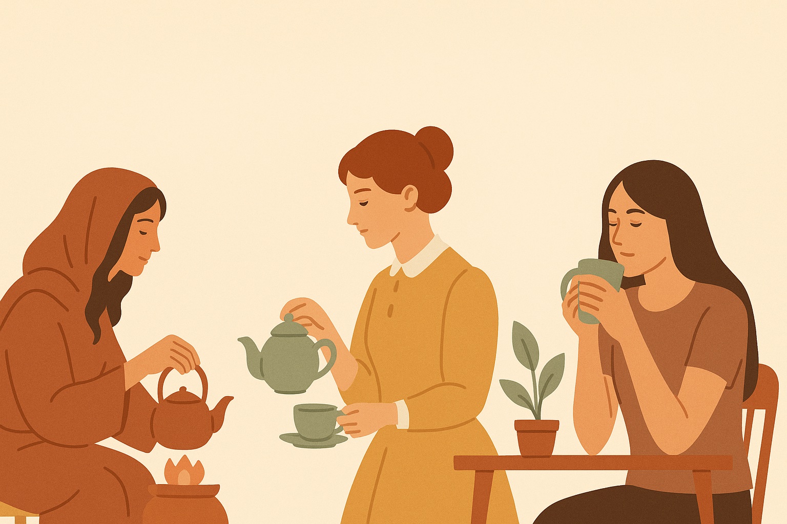 Ilustración: Historia de las tisaneras: desde sus inicios hasta nuestros días