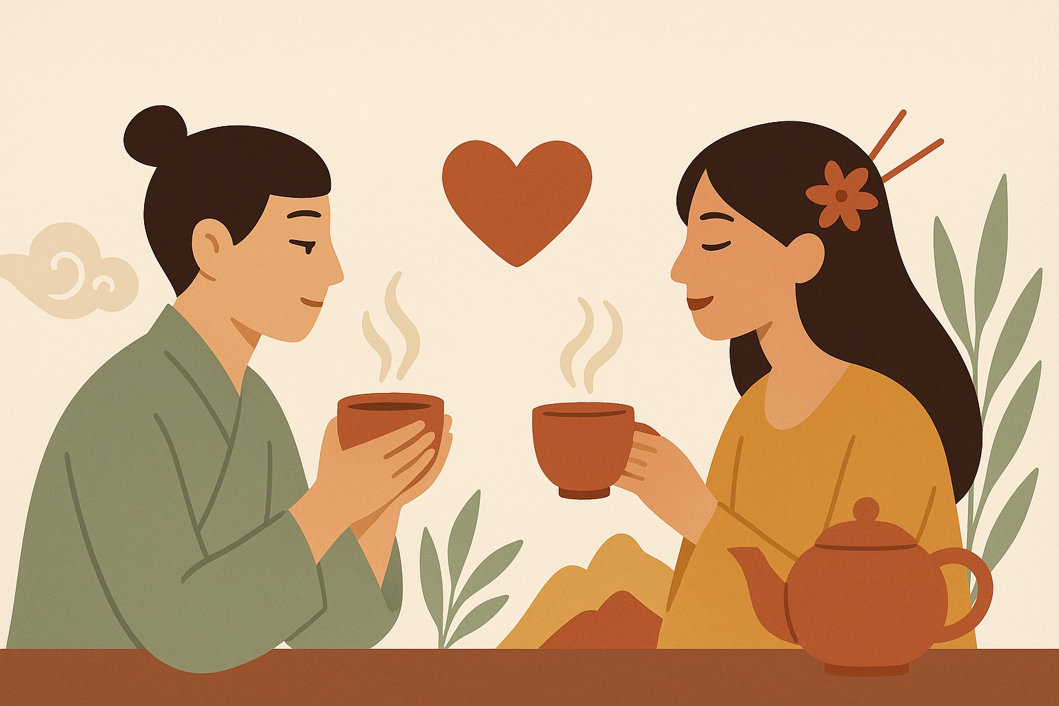 Ilustración: Leyendas japonesas y chinas sobre el amor y unas infusiones para acompañarlas