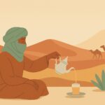 Sahara and tea: a great love story Ilustración: Sahara and tea: a great love story