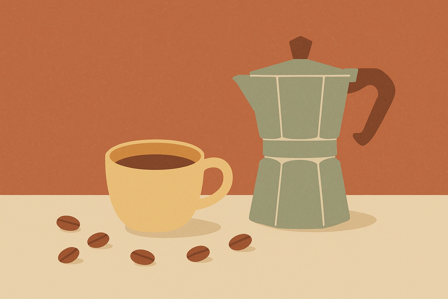 Ilustración de café — Aromas de Té