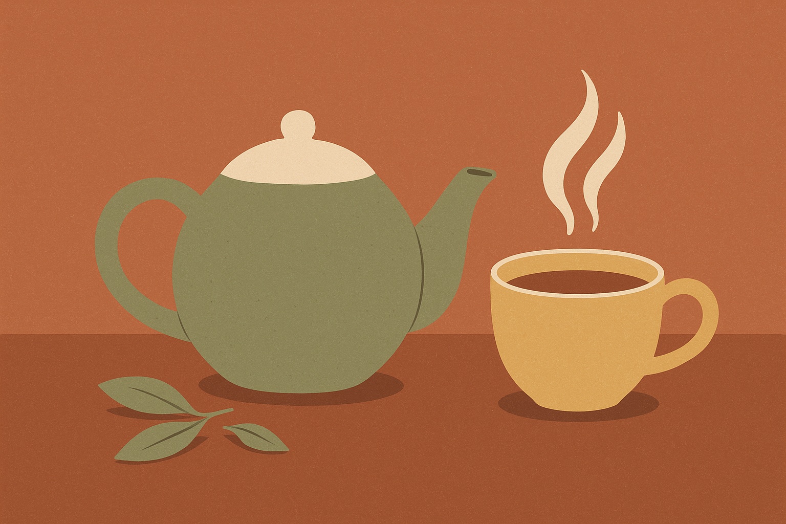Ilustración de té e infusiones — Aromas de Té