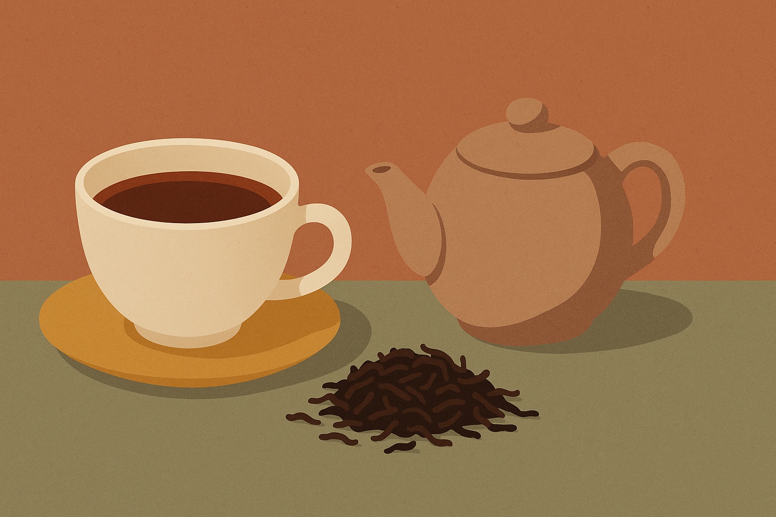 Ilustración de té negro — Aromas de Té