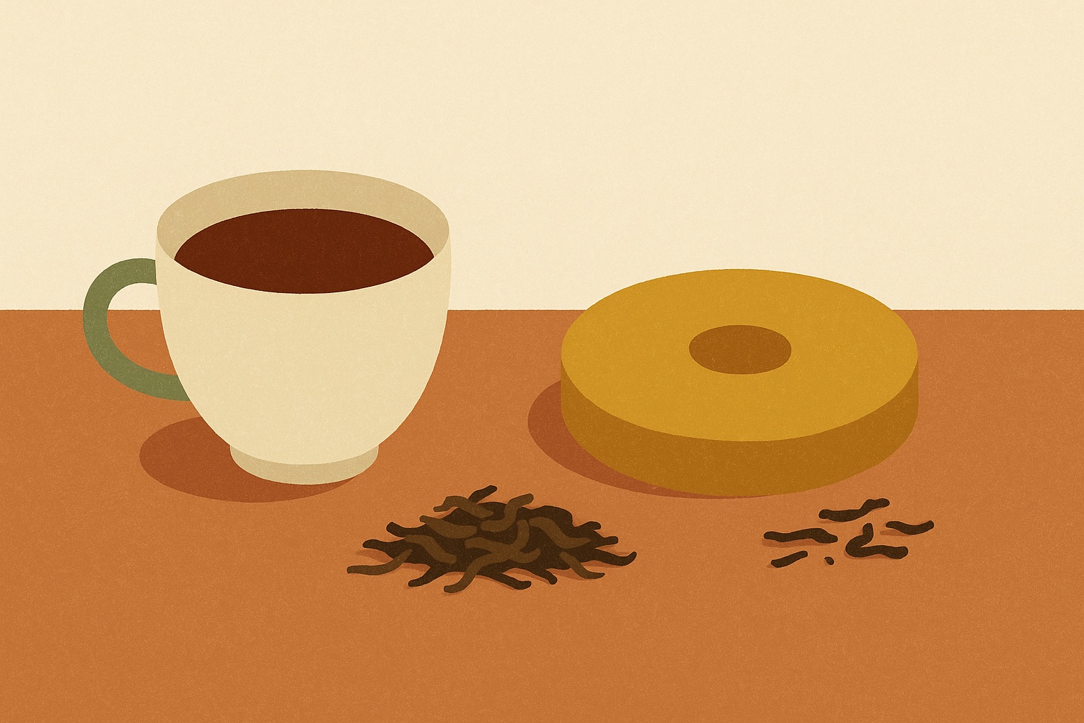 Ilustración de té rojo pu-erh — Aromas de Té