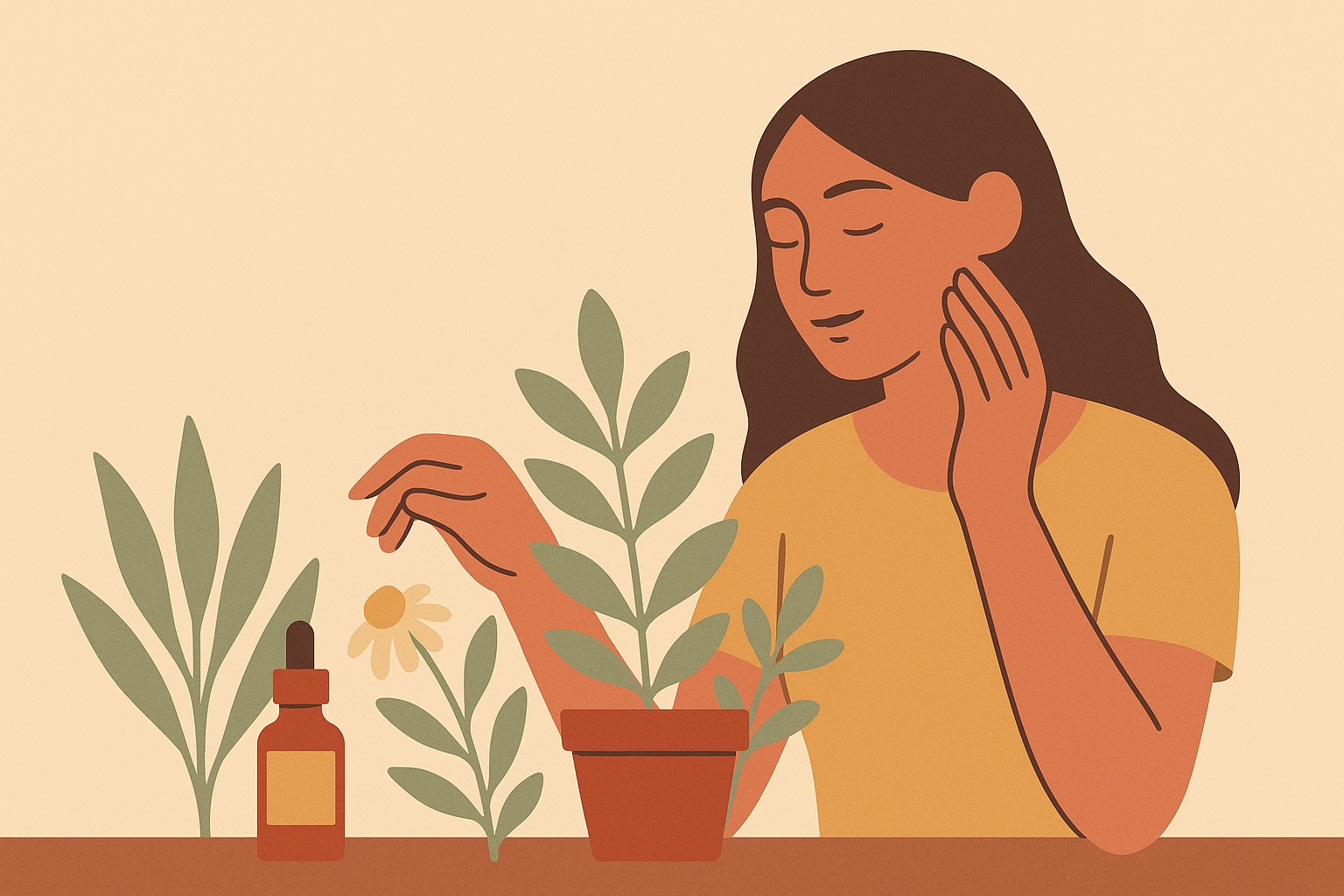 Ilustración: Cuida tu piel con plantas medicinales