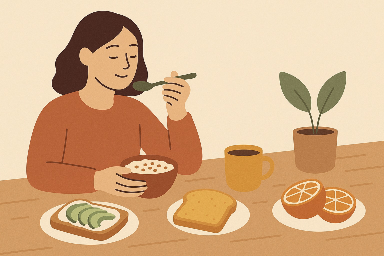 Ilustración: La importancia de desayunar + 3 ejemplos saludables para ti