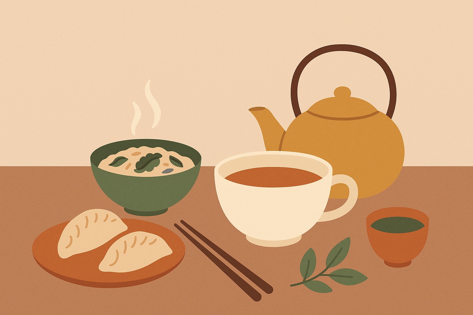 Ilustración: Recetas chinas elaboradas con té o infusiones naturales para disfrutar