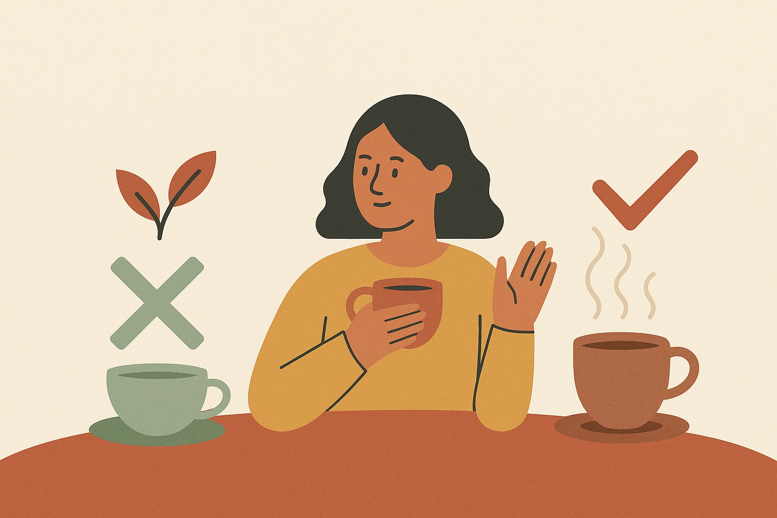 Ilustración: Falsos mitos sobre el té y el café