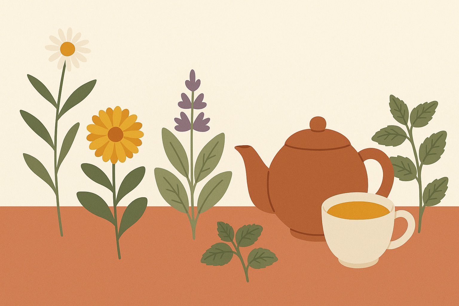 Ilustración: Plantas de verano para tomar en infusión + recetas