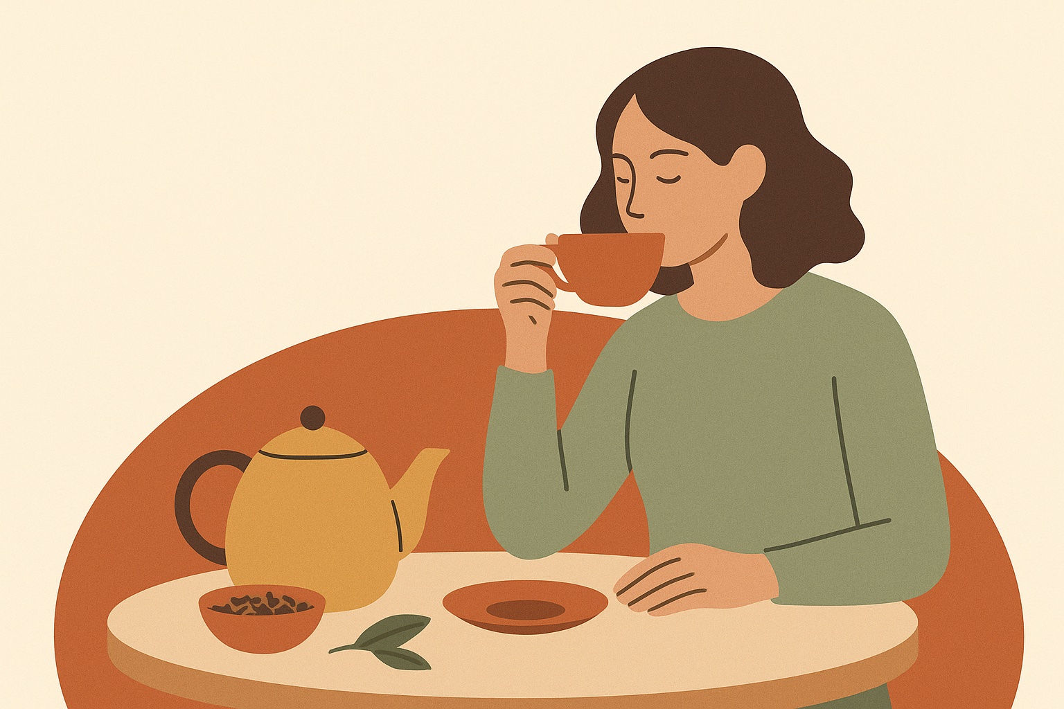 Ilustración: Le thé au milieu
