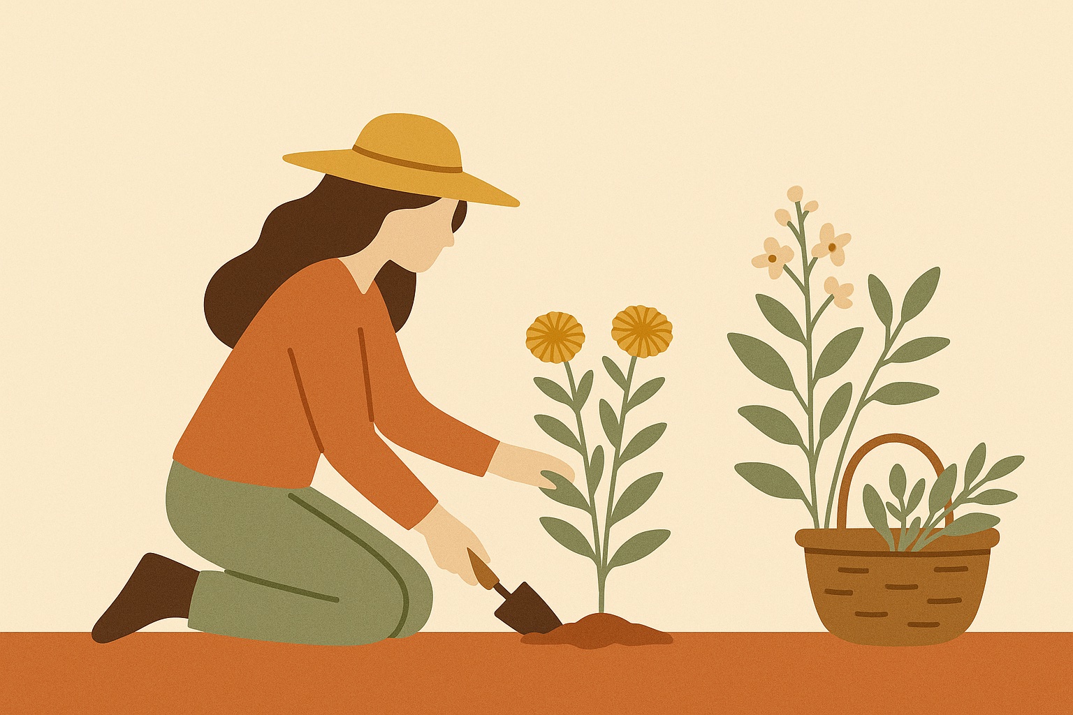 Ilustración: Plantas medicinales del mes de marzo: siembra y recolecta