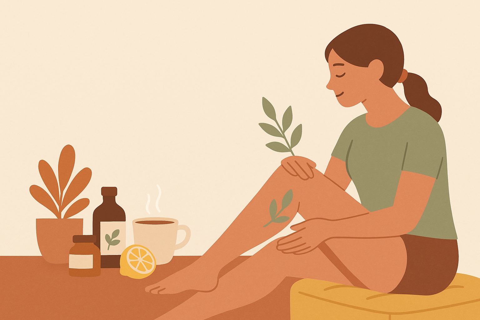 Ilustración: Remedios naturales para cuidar tus piernas