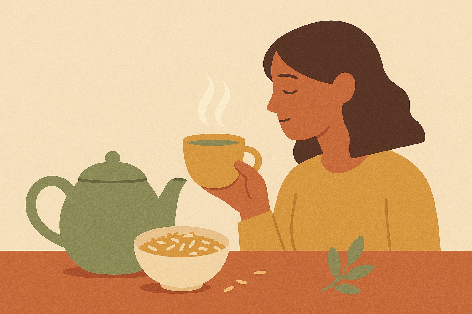 Ilustración: Et pourquoi pas un thé vert de riz ? Osez-vous essayer quelque chose de nouveau