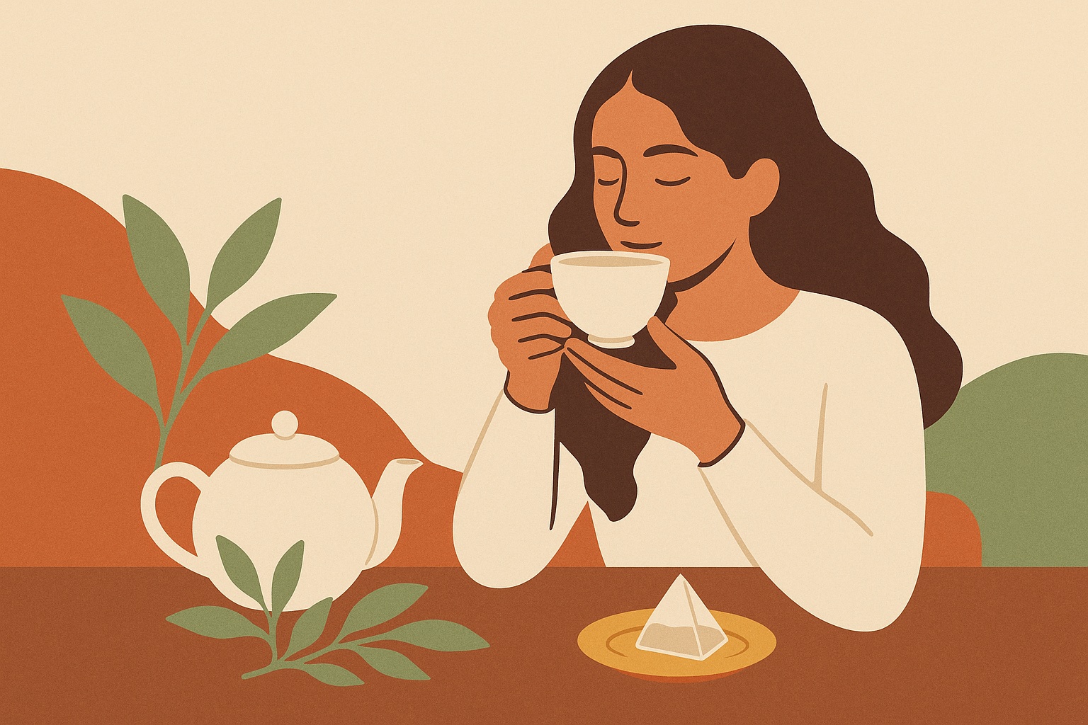 Ilustración: Thé blanc : douce, élégante et pleine de santé