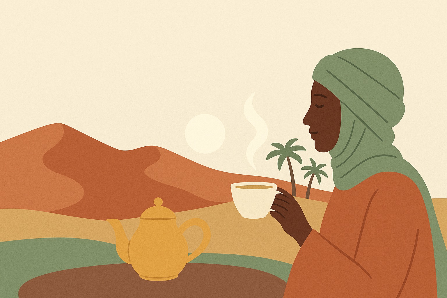 Ilustración: Sahara e tè: una grande storia d’amore
