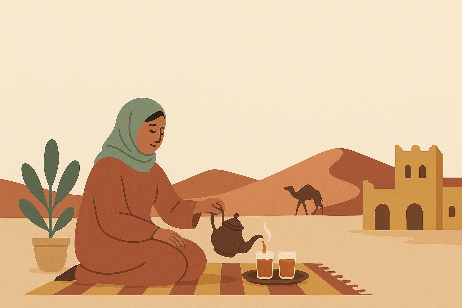 Ilustración: Sahara et le thé : une grande histoire d’amour