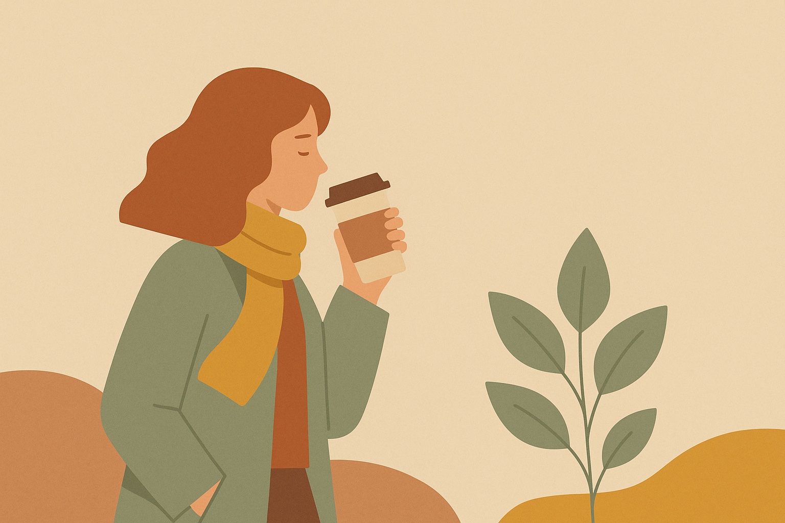 Ilustración: Té o infusión para llevar a la calle