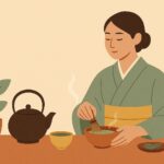 Aromas of special guest tea ceremony tea of the Japanese chef, Yui Ishizuka Ilustración: Aromas of special guest tea ceremony tea of the Japanese chef, Yui Ishizuka