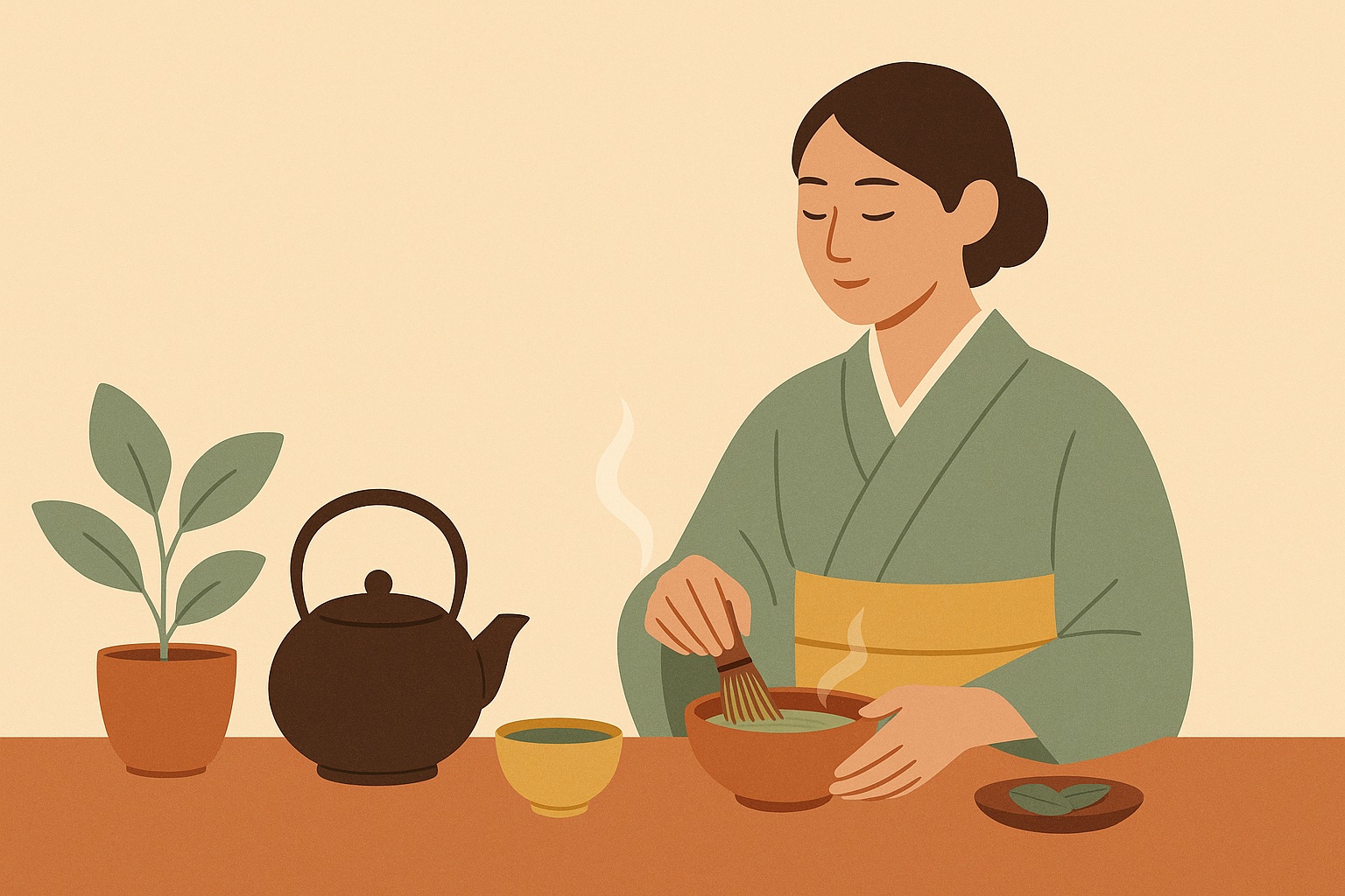 Ilustración: Aromas of special guest tea ceremony tea of the Japanese chef, Yui Ishizuka