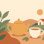 Tee mit Ursprungsbezeichnung galizischen, in Pontevedra Ilustración: Tee mit Ursprungsbezeichnung galizischen, in Pontevedra