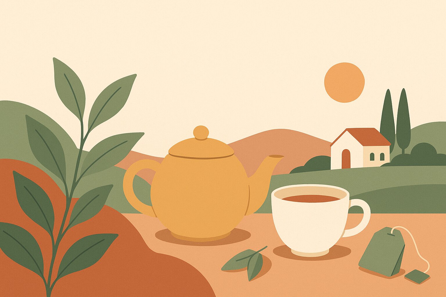 Ilustración: Tee mit Ursprungsbezeichnung galizischen, in Pontevedra