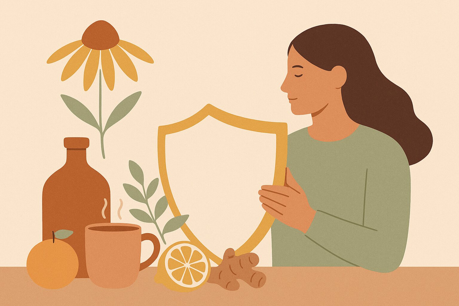 Ilustración: Defensas a punto con productos naturales