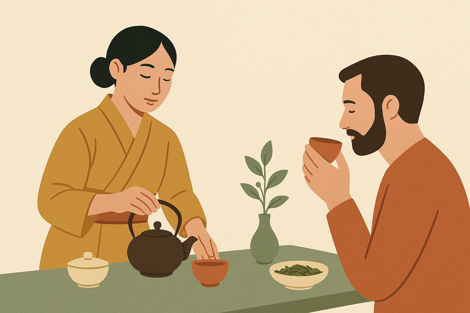 Ilustración: Aromas de Té invitado especial a la ceremonia del té de la chef japonesa, Yui Ishizuka